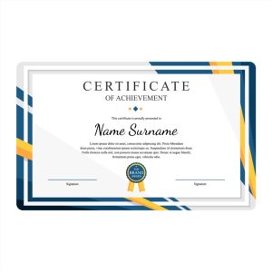 Certificate (PVC)